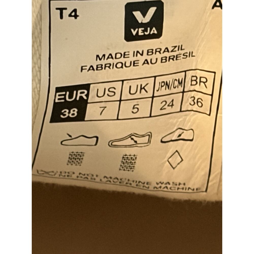 Veja White & Pink Campo Organic Recycled Canvas Sneaker •Women 38/ 7• Nice Cond - Picture 11 of 11